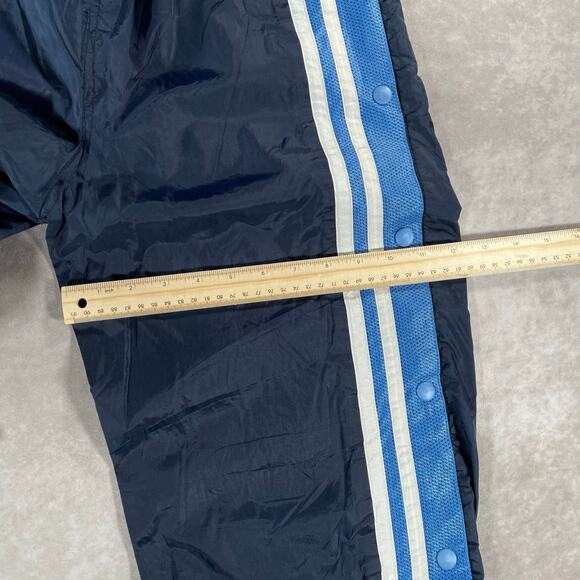 90’s Blue And White Striped Snap On Track Vintage Pants - Picture 5 of 10
